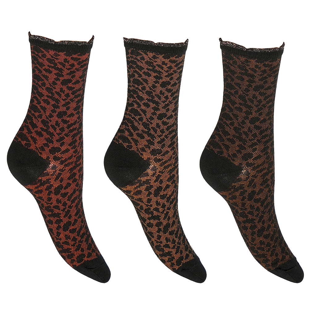WOMAN LIFESTYLE NORMAL PLAIN SOCKS 3 PACK