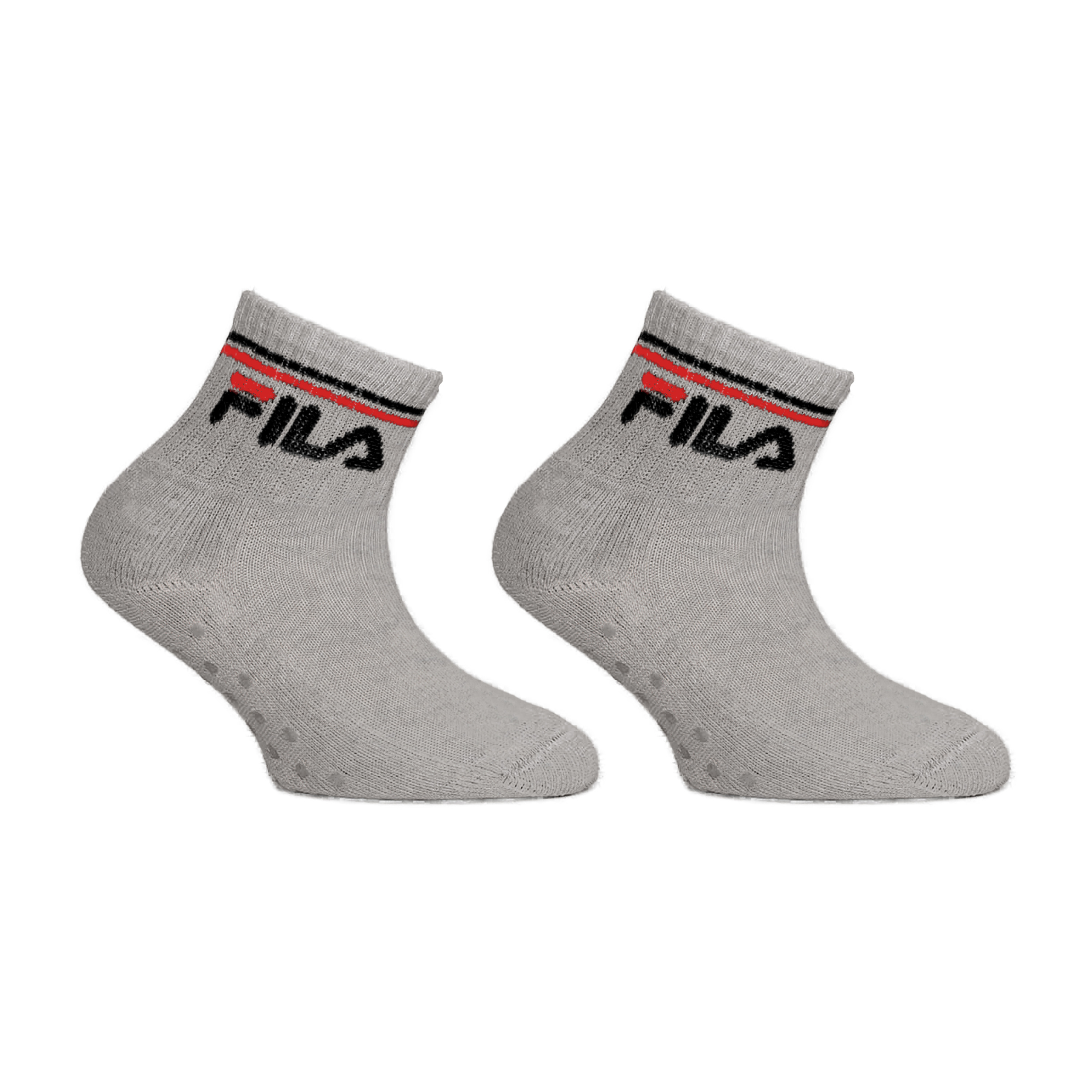 JUNIOR QUARTER PLAIN SOCKS WITH ABS 2 PACK