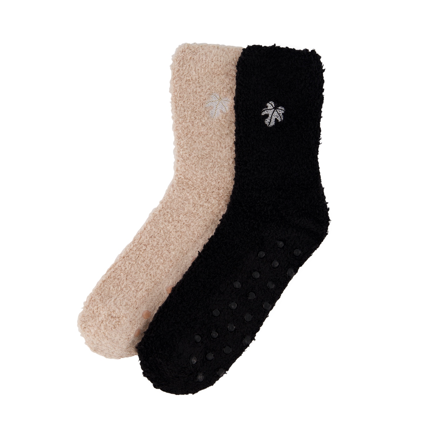 Fluffy Socks mit ABS-Pads beige/schwarz – one size – Bild 3