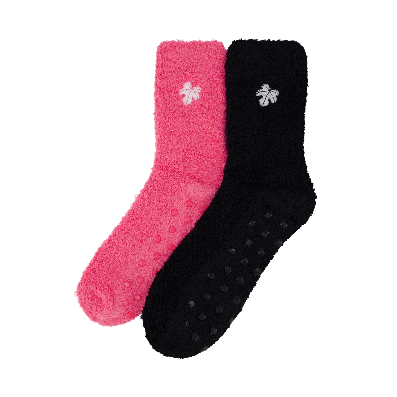 Fluffy Socks mit ABS-Pads pink/schwarz – one size – Bild 3