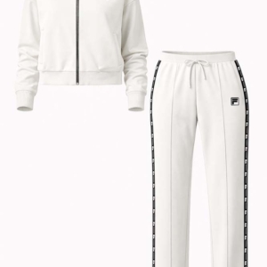 WOMAN LONG PYJAMAS FULL ZIP IN FRENCH TERRY