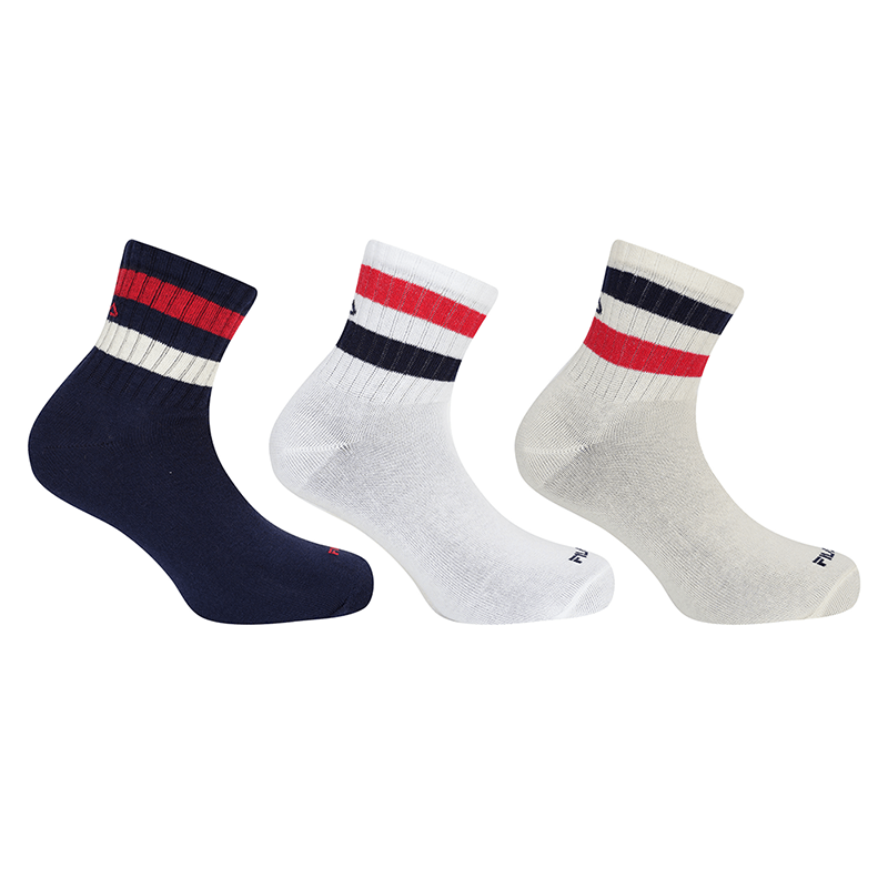 MEN'S QUARTER LIFESTYLE PLAIN SOCKS 3 PAIR PACK