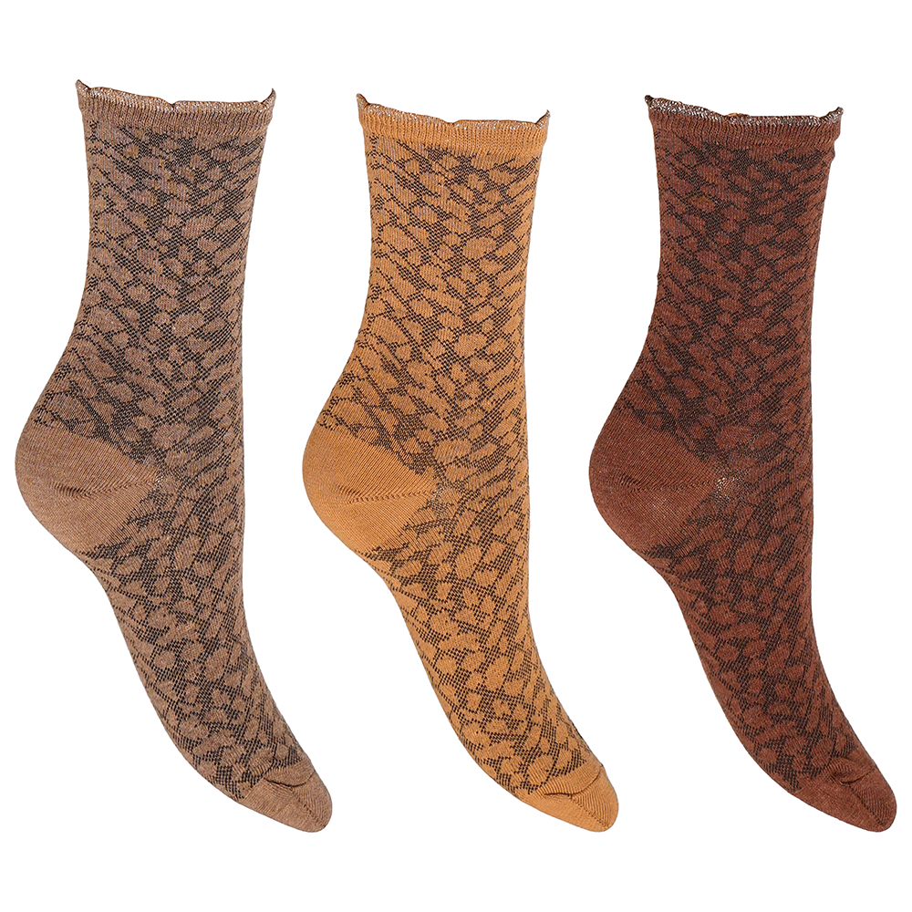 WOMAN LIFESTYLE NORMAL PLAIN SOCKS 3 PACK - Immagine 2