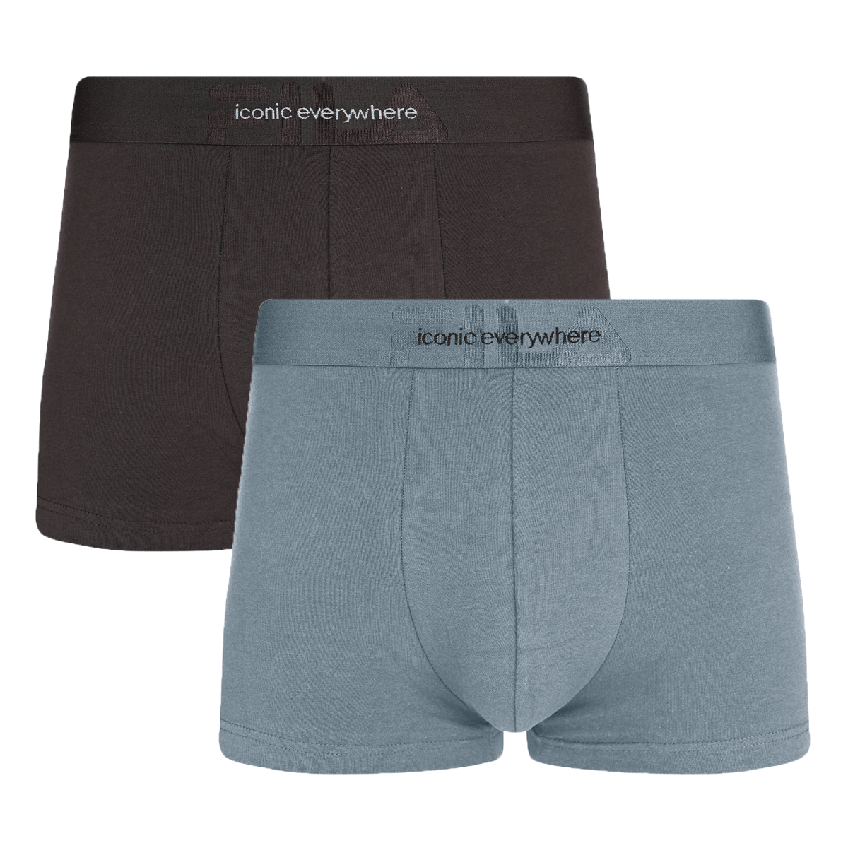MEN'S ELASTIC BOXER SHORTS WITH LOGO 2 PACK