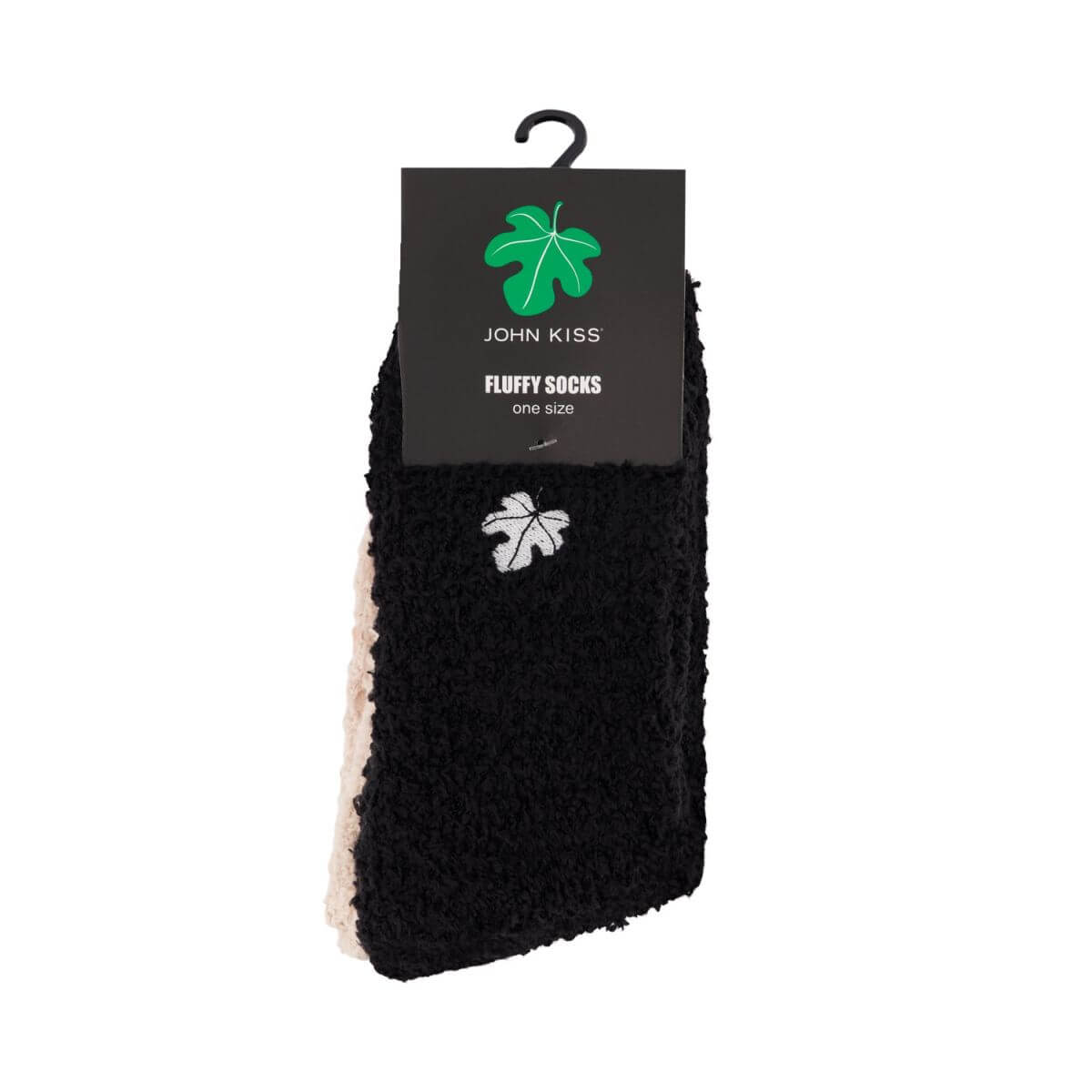 Fluffy Socks mit ABS-Pads beige/schwarz – one size - Image 4